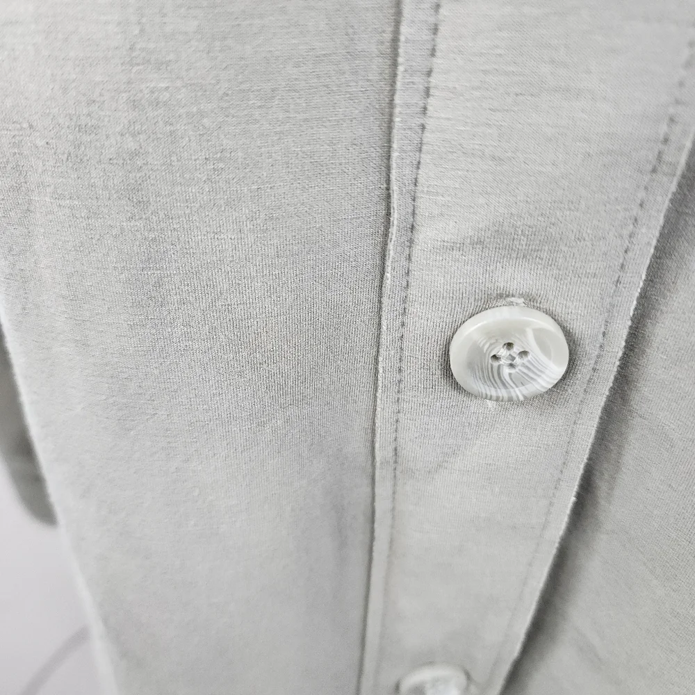 Joie Stretch Utility Shacket Button Down Olive Green Oversized Fit Size XS - Picture 11 of 16